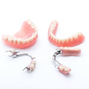 Four different types of dentures