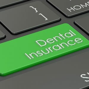 Dental insurance button on keyboard