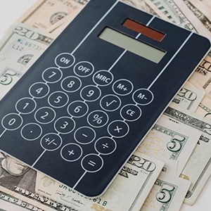 Calculator on cash