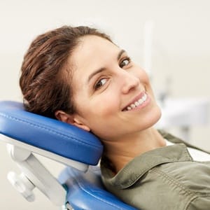 woman in dental chair