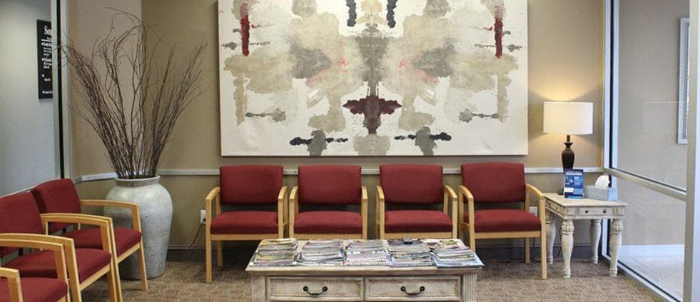 Dental office waiting area