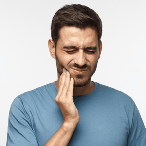 Man suffering from oral pain