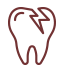 Cracked tooth icon