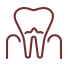 Animated tooth in receding gums