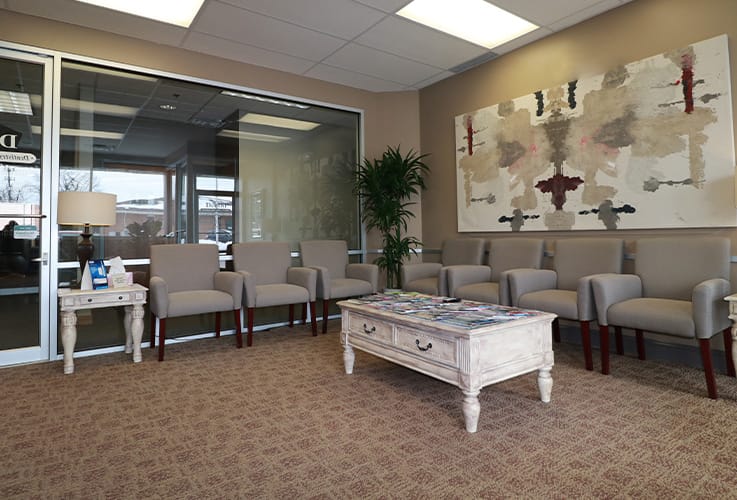 Dental office waiting area