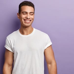 Man with veneers smiling