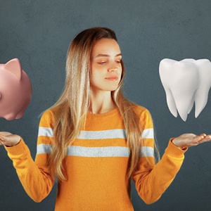 piggy bank and tooth for cost of root canal in Lincoln