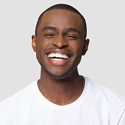 Man with natural looking veneers